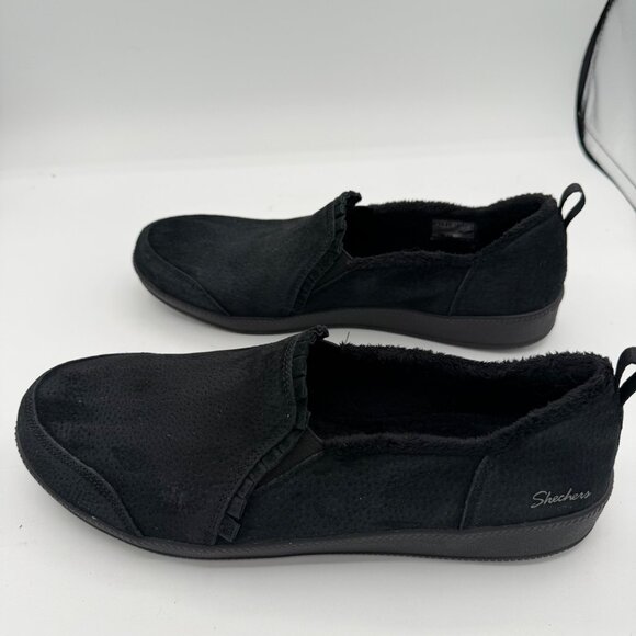 Skechers Madison Avenue - Plushed slip-on black suede sz 10 - Picture 6 of 9